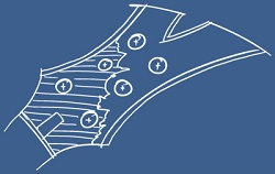 Kopfplattenbinding schleifen